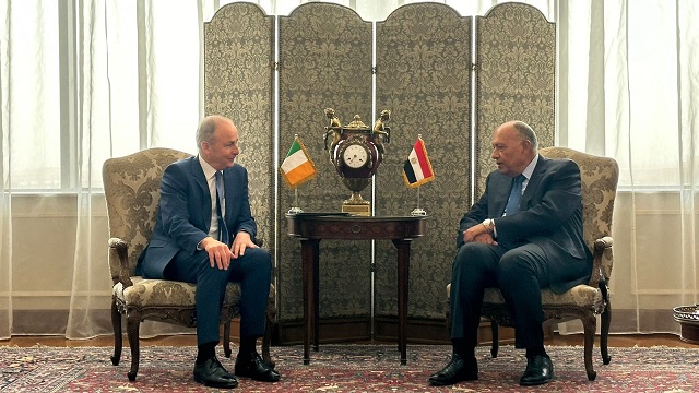 وزير الخارجية يثمن دعم أيرلندا للقضايا العربية وعلى رأسها القضية الفلسطينية