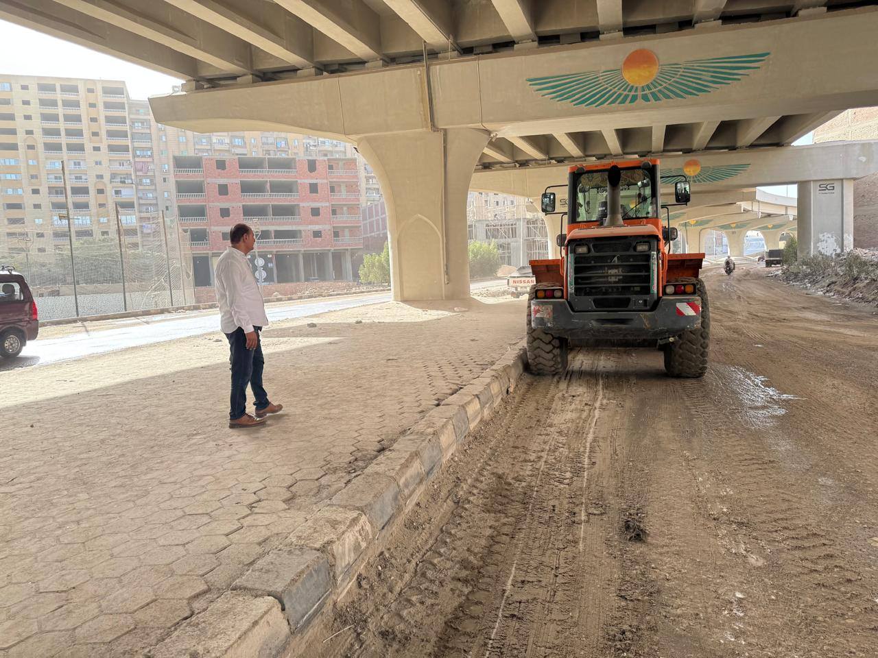 محافظة الجيزة تنفّذ حملات نظافة لرفع المخلفات أسفل محور عمرو بن العاص بمنطقة فيصل ورفع للفريزة والنباشين