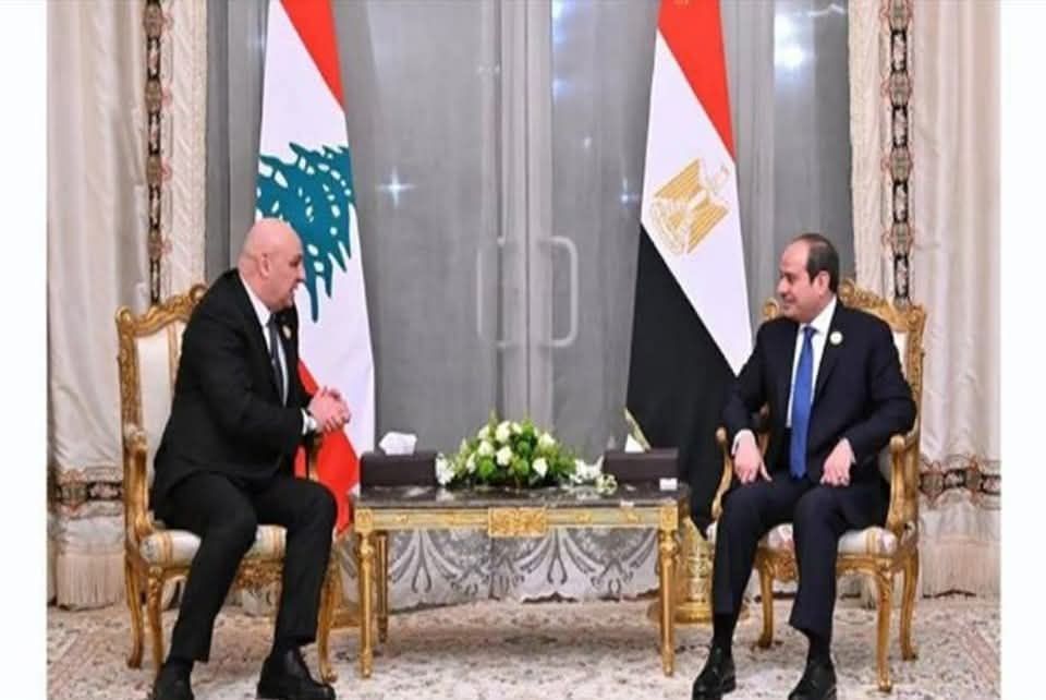 جوزاف عون: مصر أم الدنيا وبيروت ست الدنيا والنقوش على المعابد تؤكد أخوّتنا