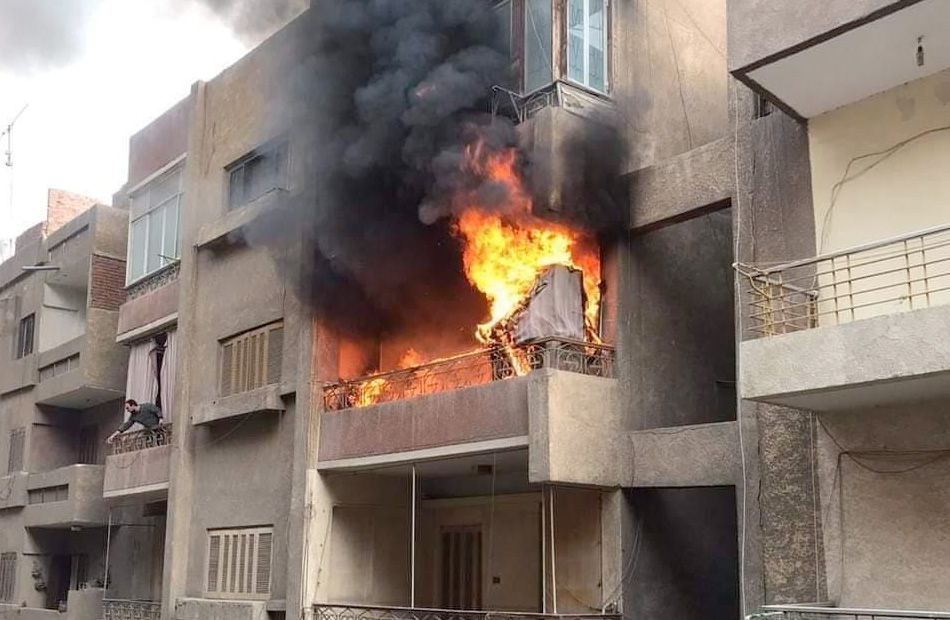 الحماية المدنية تسيطر على حريق نشب بشقة سكنية بالطالبية