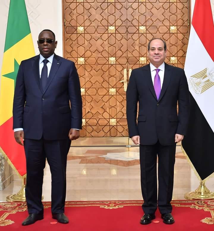 الرئيس السيسي يستقبل نظيره السنغالي ماكي سال بقصر الاتحادية