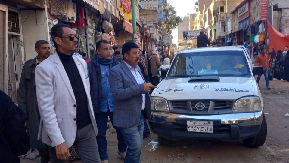 محلية المنشاة سوهاج ..حملة مكبرة لرفع الإشغالات والباعة الجائلين 