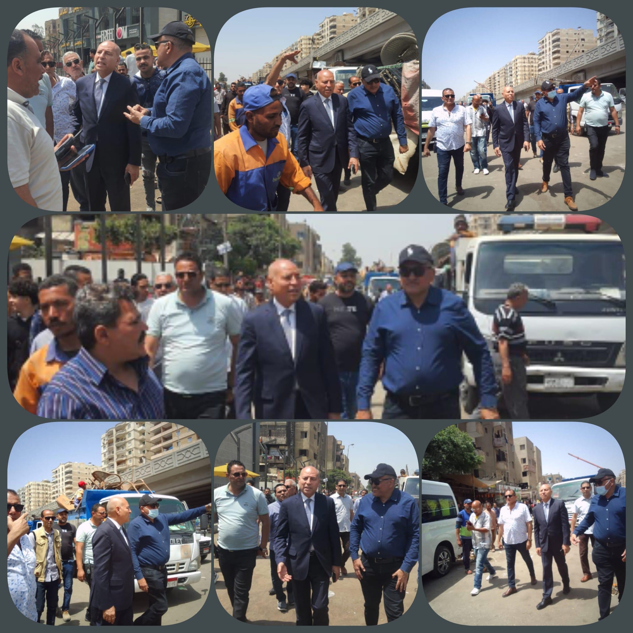 نائب محافظ القاهرة يقود حملة مكبرة صباح اليوم السبت  بمنطقة الحى العاشر بمدينة نصر للقضاء على ظاهرة الإشغالات