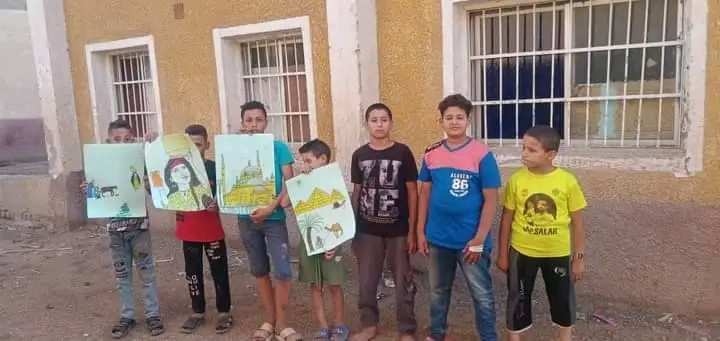 مركز شباب الجزازرة بالمراغة يُبدع في مسابقة الرسم الحر