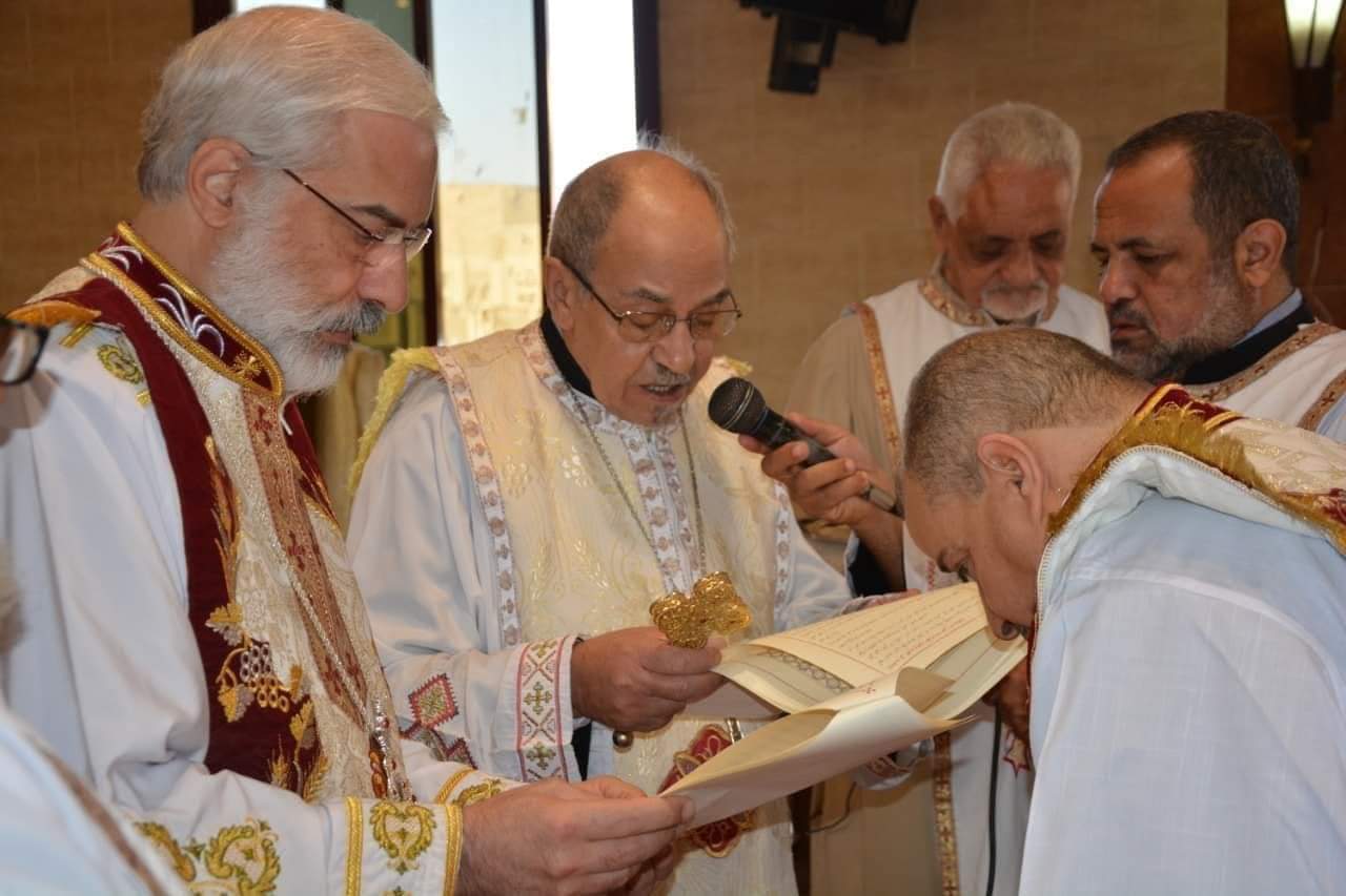 الاحتفال بسيامة الاب مرقس عدلي ونواله الدرجة القمصية بمطرانية الاقباط الكاثوليك بسوهاج   