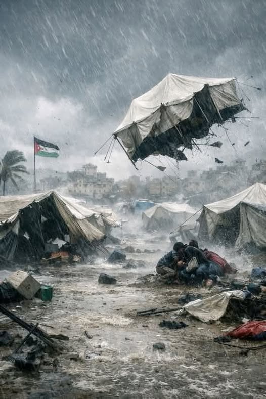 غزة تحت المطر والبرد القارس.. النازحون في الخيام يواجهون الموت بصمت  