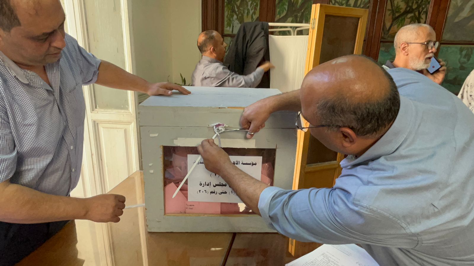 غلق باب التصويت في انتخابات الجمعية العمومية لمؤسسة الأهرام بالإسكندرية