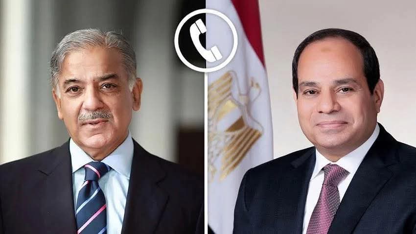 السيسى يلتقى اتصل هاتفياً من رئيس الوزراء الباكستانى شهباز شريف