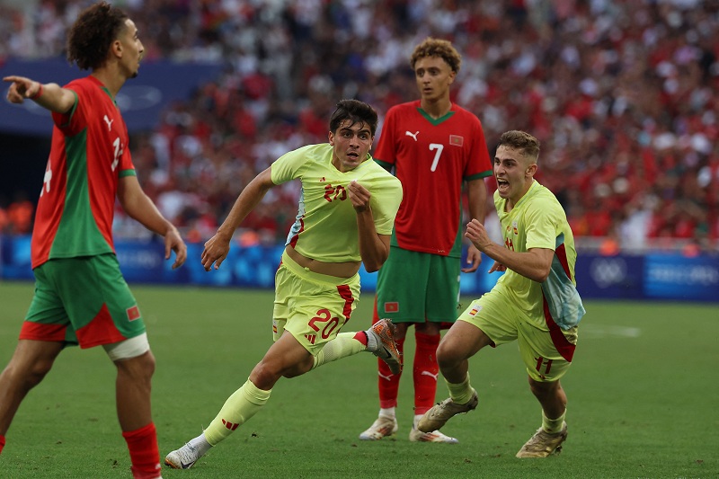 إسبانيا تعبر إلى نهائي أولمبياد باريس بعد الفوز على المغرب 2-1