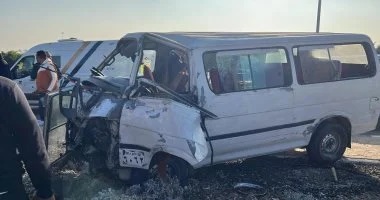 إصابة 8 أشخاص نتيجة حادث سير غرب العريش