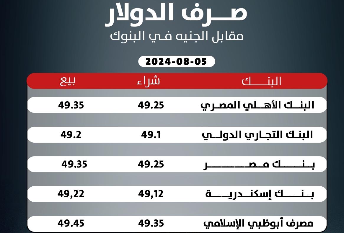 سعر الدولار يكسر ال 49 جنيه في البنوك 