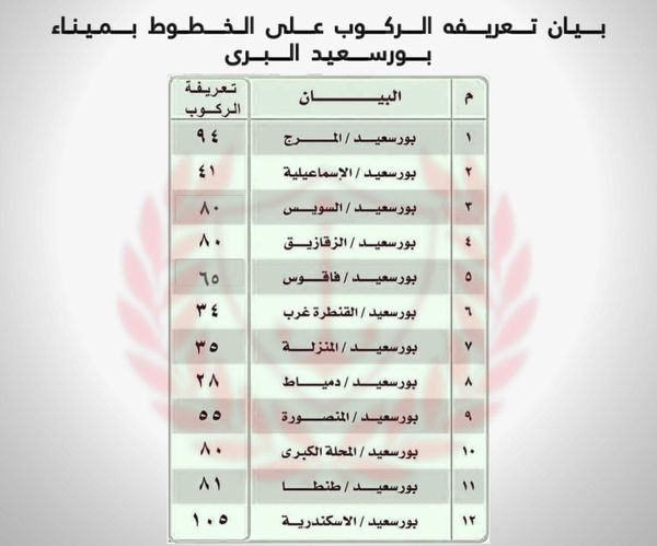 محافظ بورسعيد يعتمد تعريفة الركوب الجديدة بالمحافظة