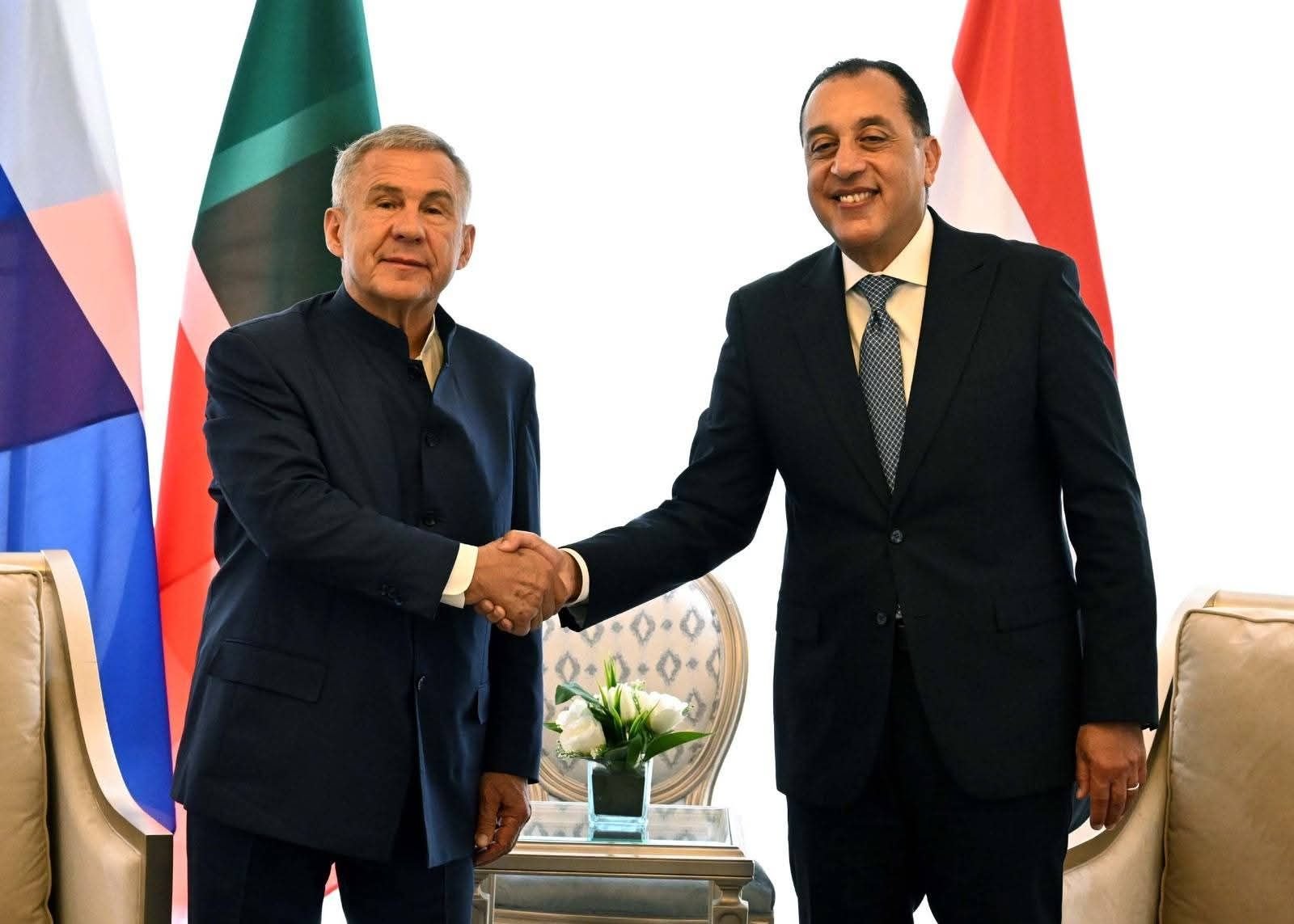 رئيس الوزراء يستقبل رئيس جمهورية تتارستان بروسيا الاتحادية