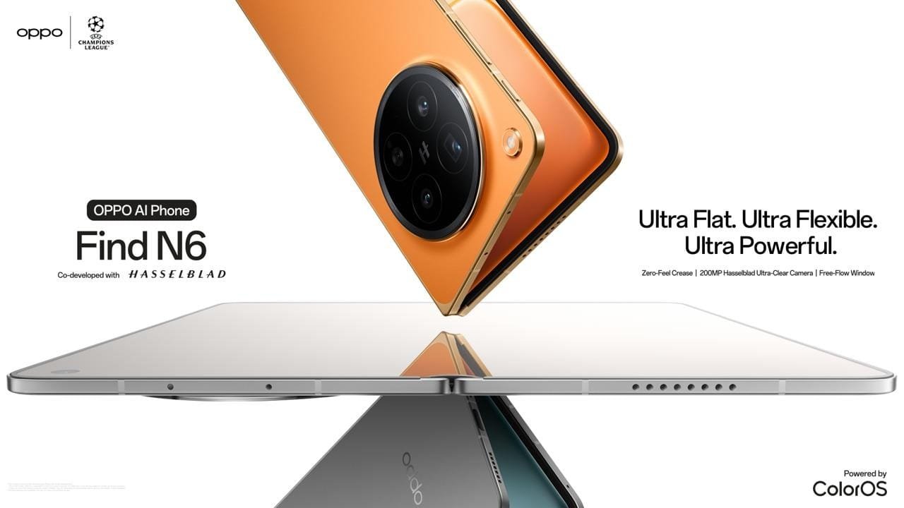 أوبو تعلن إطلاق هاتف Find N6 المدعوم بالذكاء الاصطناعي
