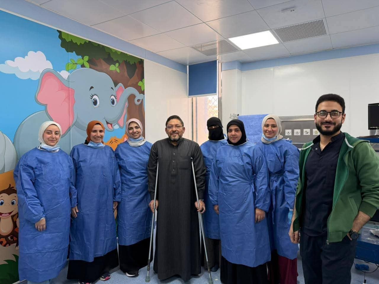 استخراج جسم غريب من الشعب الهوائية لطفل باستخدام المنظار الشعبي بمستشفى أطفال جامعة المنصورة